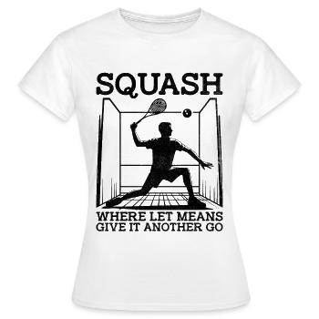 Joueur de squash Joueur de squash Joueur de tennis Raquetball Spor - T-shirt Femme - blanc - Devant - AI Model Female 172 dark (172cm)