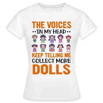 Poupée de collection Poupée en porcelaine Antique - T-shirt Femme - blanc - Devant - AI Model Female 172 dark (172cm)