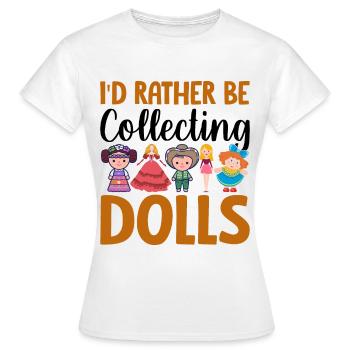 Poupée de collection Poupée en porcelaine Antique - T-shirt Femme - blanc - Devant - AI Model Female 172 dark (172cm)
