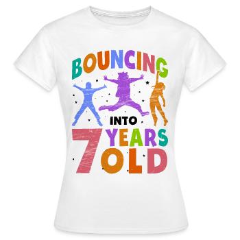 Trampoline Lover 8e anniversaire Party Jumping - T-shirt Femme - blanc - Devant - AI Model Female 172 dark (172cm)