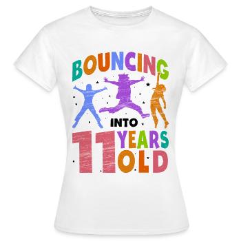 Trampoline Lover 8e anniversaire Party Jumping - T-shirt Femme - blanc - Devant - AI Model Female 172 dark (172cm)