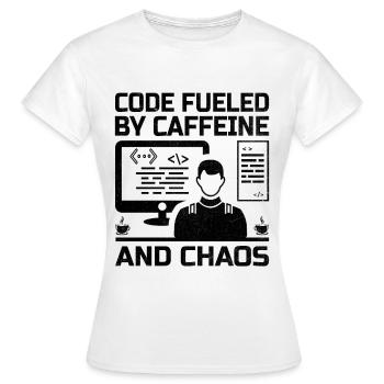Café Codage Programmeur Codeur Développeur Nerd Coff - T-shirt Femme - blanc - Devant - AI Model Female 172 dark (172cm)