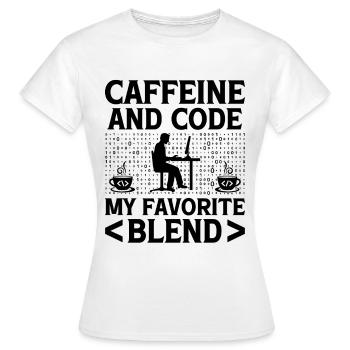 Kaffee-Codierung Programmierer Programmierer Entwickler Nerd Coff - Frauen T-Shirt - Weiß - Vorne - AI Model Female 172 dark (172cm)
