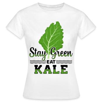 Kale Vegetarian Veganism - Women's T-Shirt - white - Front - AI Model Female 172 dark (172cm)