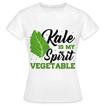 kale vegetarian veganism - Women's T-Shirt - white - Front - AI Model Female 172 dark (172cm)