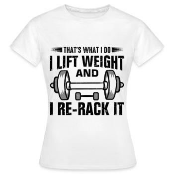 Guide d’étiquette et d’hygiène au gymnase - T-shirt Femme - blanc - Devant - AI Model Female 172 dark (172cm)