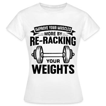 Guide d’étiquette et d’hygiène au gymnase - T-shirt Femme - blanc - Devant - AI Model Female 172 dark (172cm)