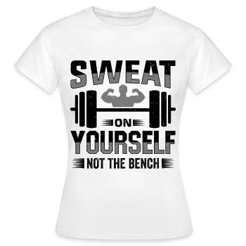 Guide d’étiquette et d’hygiène au gymnase - T-shirt Femme - blanc - Devant - AI Model Female 172 dark (172cm)