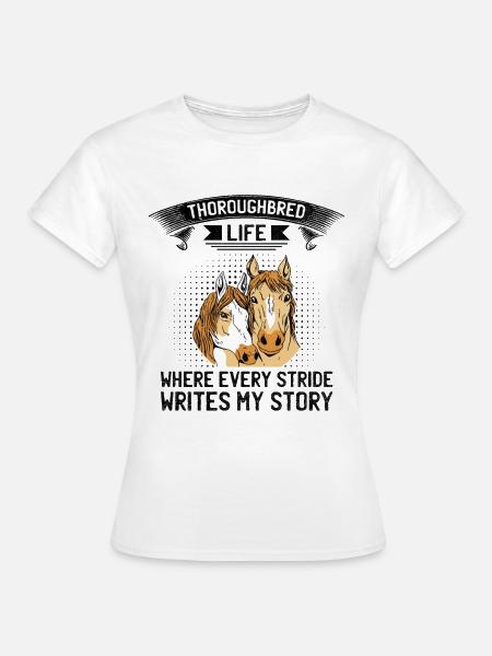 Vollblut Pferderennen Reiten Reitpferde - Frauen T-Shirt - Weiß