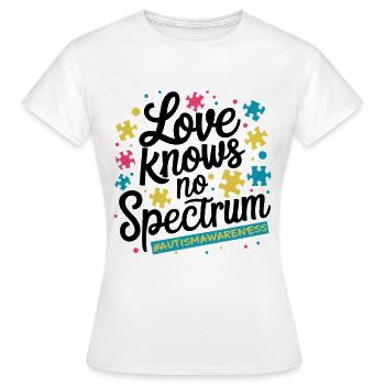 Liebe kennt kein Spektrum Autismus-Bewusstsein - Frauen T-Shirt - Weiß - Vorne - AI Model Female 172 dark (172cm)