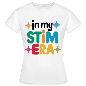 In meiner Stimulationsära Autismus-Spektrum - Frauen T-Shirt - Weiß - Vorne - AI Model Female 172 dark (172cm)