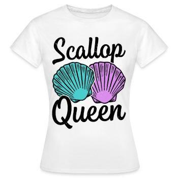 Muschel Muschelsammler Jakobsmuschel - Frauen T-Shirt - Weiß - Vorne - AI Model Female 172 dark (172cm)