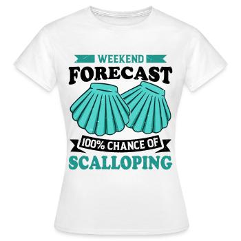 Muschel Muschelsammler Jakobsmuschel - Frauen T-Shirt - Weiß - Vorne - AI Model Female 172 dark (172cm)