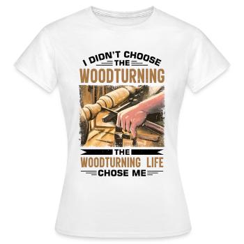 Lathe Wood Turning Lathe - Women's T-Shirt - white - Front - AI Model Female 172 dark (172cm)
