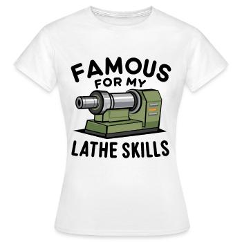 Lathe Wood Turning Lathe - Women's T-Shirt - white - Front - AI Model Female 172 dark (172cm)