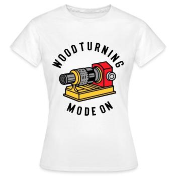 Lathe Wood Turning Lathe - Women's T-Shirt - white - Front - AI Model Female 172 dark (172cm)