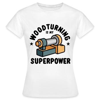 Lathe Wood Turning Lathe - Women's T-Shirt - white - Front - AI Model Female 172 dark (172cm)