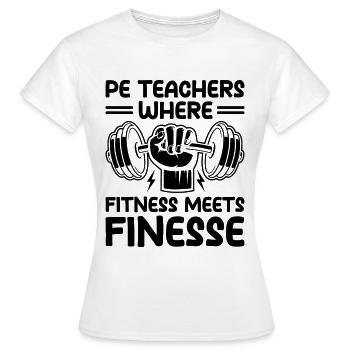 Sportlehrer Sportlehrer Schullehrer Schule Spor - Frauen T-Shirt - Weiß - Vorne - AI Model Female 172 dark (172cm)