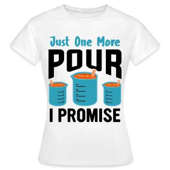 Funny epoxy resin saying - Women's T-Shirt - white - Front - AI Model Female 172 dark (172cm)