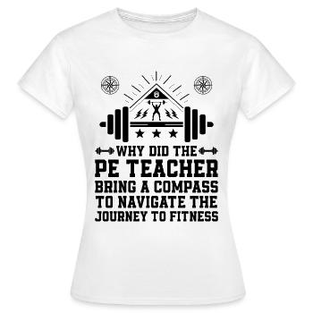 Professeur d’éducation physique Professeurs d’éducation physique École Spor - T-shirt Femme - blanc - Devant - AI Model Female 172 dark (172cm)