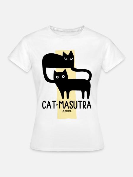 Katze Masutra - Frauen T-Shirt - Weiß