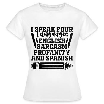 Foreign Language Teacher School Languages Teachers - Women's T-Shirt - white - Front - AI Model Female 172 dark (172cm)
