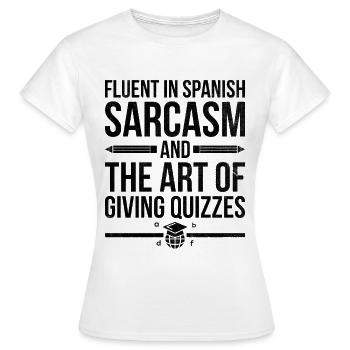 Professeur de langues étrangères École Professeurs de langues - T-shirt Femme - blanc - Devant - AI Model Female 172 dark (172cm)