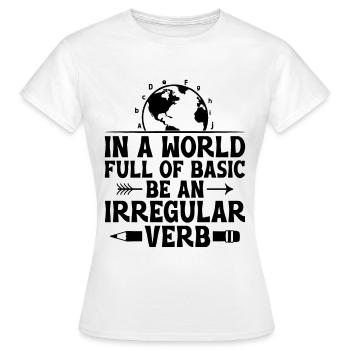 Professeur de langues étrangères École Professeurs de langues - T-shirt Femme - blanc - Devant - AI Model Female 172 dark (172cm)