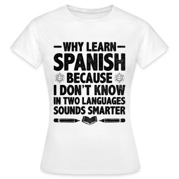 Professeur de langues étrangères École Professeurs de langues - T-shirt Femme - blanc - Devant - AI Model Female 172 dark (172cm)