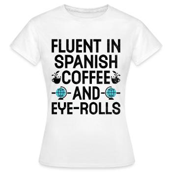 Professeur de langues étrangères École Professeurs de langues - T-shirt Femme - blanc - Devant - AI Model Female 172 dark (172cm)