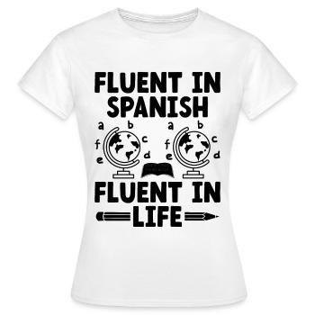 Professeur de langues étrangères École Professeurs de langues - T-shirt Femme - blanc - Devant - AI Model Female 172 dark (172cm)