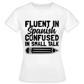 Professeur de langues étrangères École Professeurs de langues - T-shirt Femme - blanc - Devant - AI Model Female 172 dark (172cm)