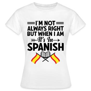 Professeur de langues étrangères École Professeurs de langues - T-shirt Femme - blanc - Devant - AI Model Female 172 dark (172cm)