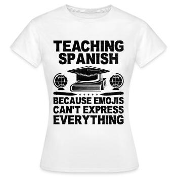 Professeur de langues étrangères École Professeurs de langues - T-shirt Femme - blanc - Devant - AI Model Female 172 dark (172cm)