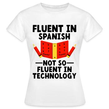 Professeur de langues étrangères École Professeurs de langues - T-shirt Femme - blanc - Devant - AI Model Female 172 dark (172cm)