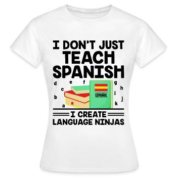 Foreign Language Teacher School Languages Teachers - Women's T-Shirt - white - Front - AI Model Female 172 dark (172cm)