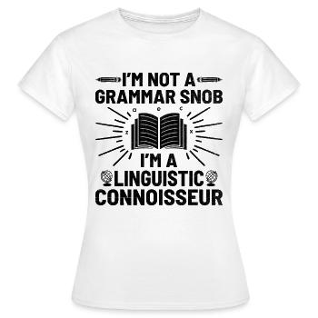 Professeur de langues étrangères École Professeurs de langues - T-shirt Femme - blanc - Devant - AI Model Female 172 dark (172cm)