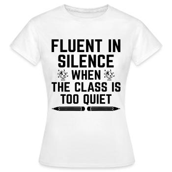 Professeur de langues étrangères École Professeurs de langues - T-shirt Femme - blanc - Devant - AI Model Female 172 dark (172cm)