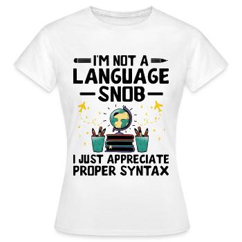 Foreign Language Teacher School Languages Teachers - Women's T-Shirt - white - Front - AI Model Female 172 dark (172cm)