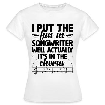 Musicien Auteur-compositeur Chanteur Musicien Musique Musique Pr - T-shirt Femme - blanc - Devant - AI Model Female 172 dark (172cm)