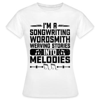 Musicien Auteur-compositeur Chanteur Musicien Musique Musique Pr - T-shirt Femme - blanc - Devant - AI Model Female 172 dark (172cm)