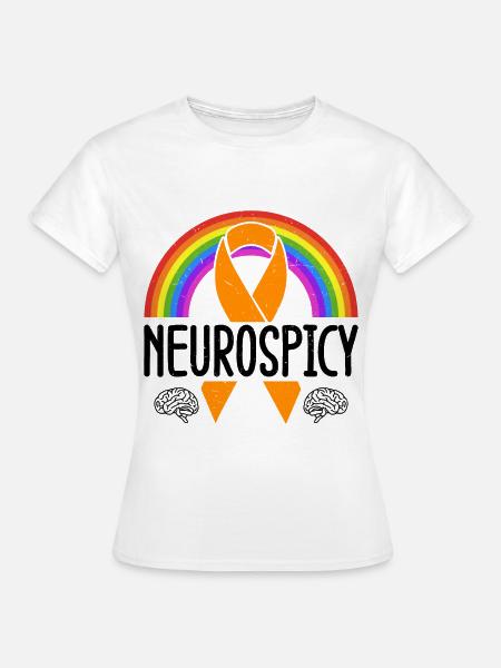 Neurodiversität Neurodivers Autismus Adhs - Dame-T-shirt - hvid