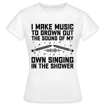 Musicien Auteur-compositeur Chanteur Musicien Musique Musique Pr - T-shirt Femme - blanc - Devant - AI Model Female 172 dark (172cm)