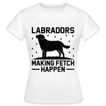 Labradore, Die Das Apportieren Möglich Machen Labrador Retriever L - Frauen T-Shirt - Weiß - Vorne - AI Model Female 172 dark (172cm)