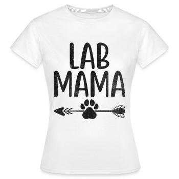 Lab Mama Labrador Retriever Labradore Hund Apportieren - Frauen T-Shirt - Weiß - Vorne - AI Model Female 172 dark (172cm)