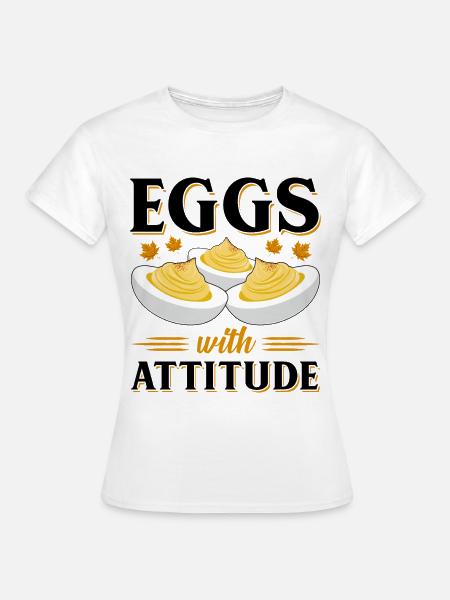 Teufelsei Spruch - Frauen T-Shirt - Weiß