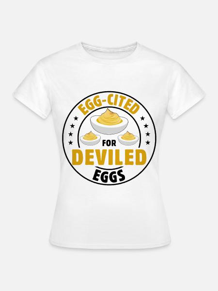Teufelsei Spruch - Frauen T-Shirt - Weiß