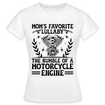 La berceuse préférée de maman : le grondement d’une moto - T-shirt Femme - blanc - Devant - AI Model Female 172 dark (172cm)