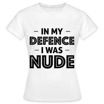 Dicton du nudisme - T-shirt Femme - blanc - Devant - AI Model Female 172 dark (172cm)