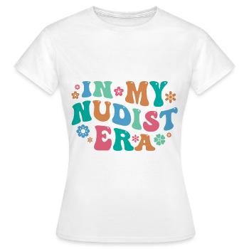 Dicton du nudisme - T-shirt Femme - blanc - Devant - AI Model Female 172 dark (172cm)
